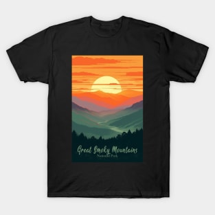 Great Smoky Mountains national park vintage travel poster T-Shirt